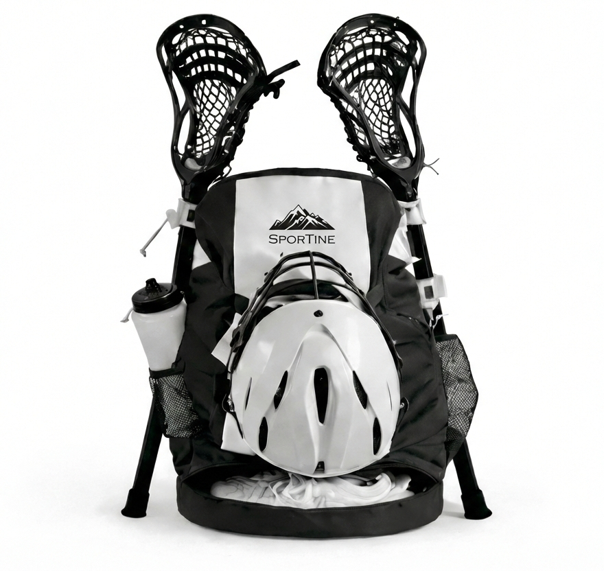 Unisex Lacrosse Bag for Boys & Girls – XL Backpack with Stick Holders & Cleat Compartment – Sportine Youth & Adult