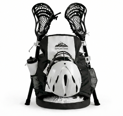 Unisex Lacrosse Bag for Boys & Girls – XL Backpack with Stick Holders & Cleat Compartment – Sportine Youth & Adult