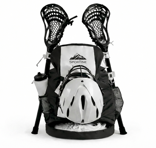 Unisex Lacrosse Bag for Boys & Girls – XL Backpack with Stick Holders & Cleat Compartment – Sportine Youth & Adult