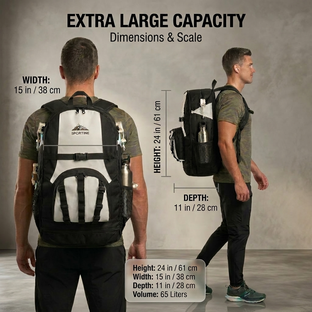 Unisex Lacrosse Bag for Boys & Girls – XL Backpack with Stick Holders & Cleat Compartment – Sportine Youth & Adult