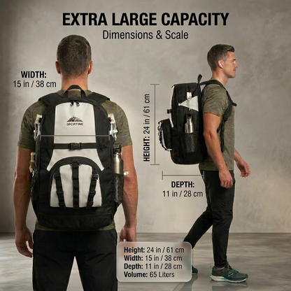 Unisex Lacrosse Bag for Boys & Girls – XL Backpack with Stick Holders & Cleat Compartment – Sportine Youth & Adult